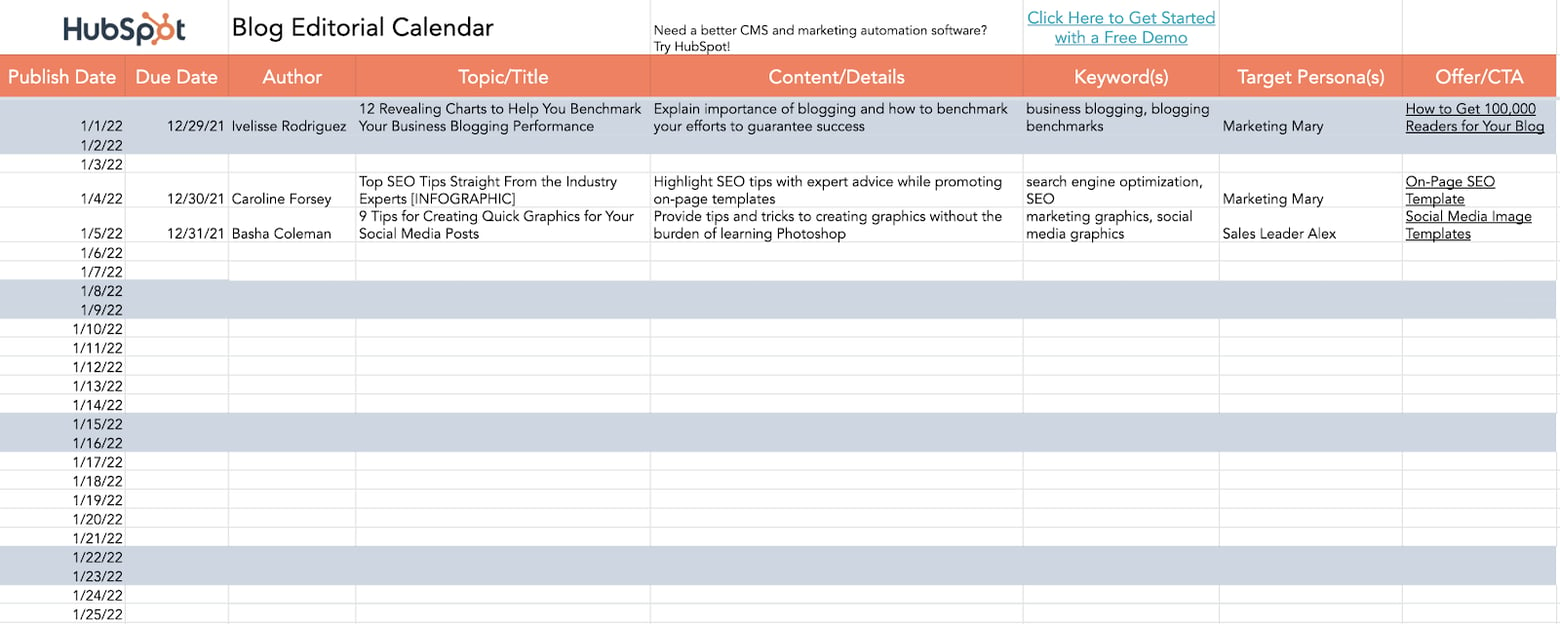 How to Create an Editorial Calendar [Examples + Templates]